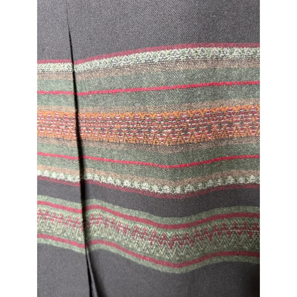 Vintage Michele Wool Blend Fringe Maxi Skirt Southwestern Western Size 14